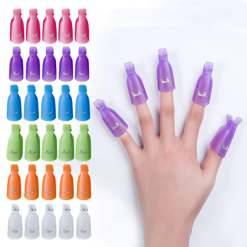 Nail Art Gel Polish - 10 Pcs/Bag Manicure Art Dipped Cap
