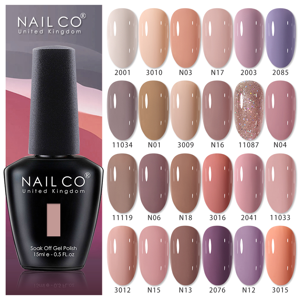 Nail Art Natural Pink - NAILCO 15ml Nude Color Nail Gel