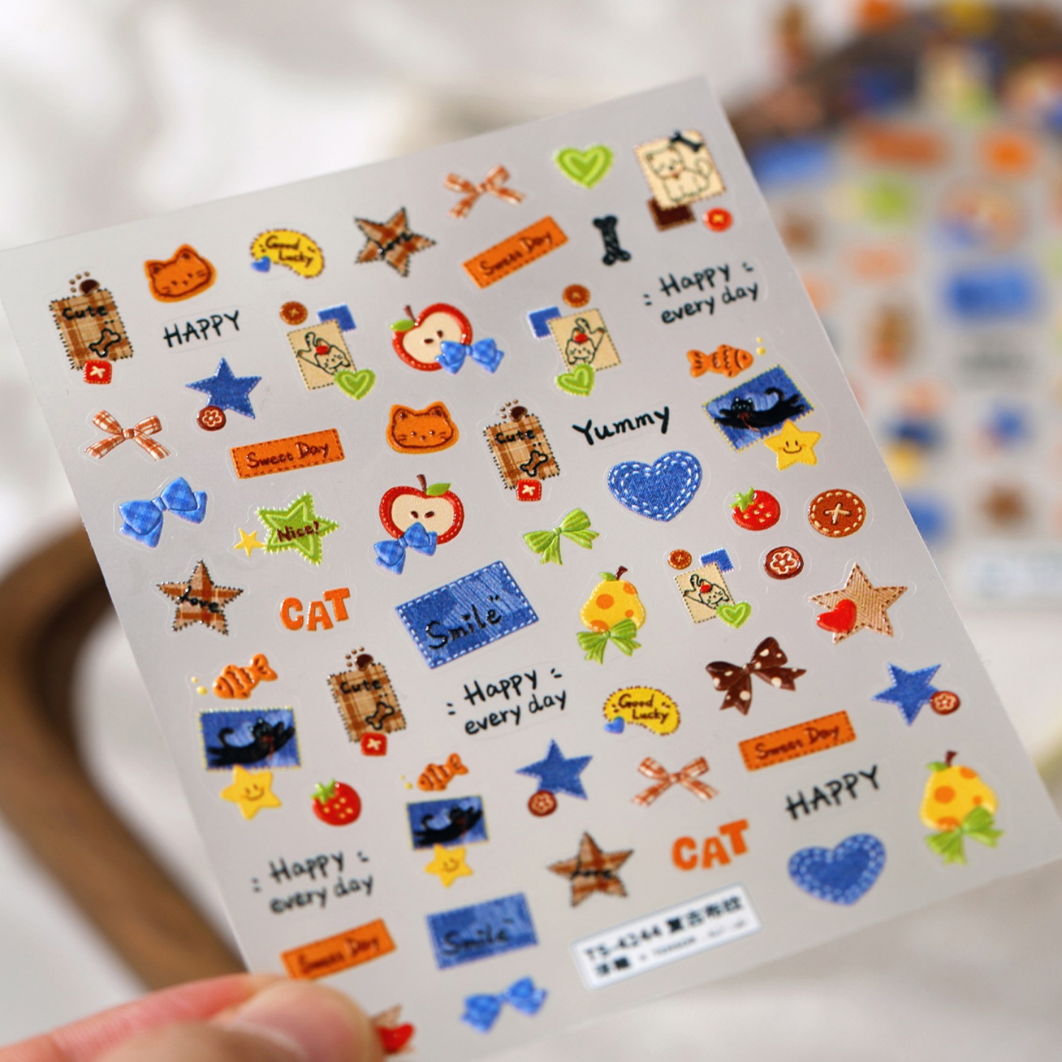 Nail Art Denim - Casual Fabric 5D Nail Art Stickers