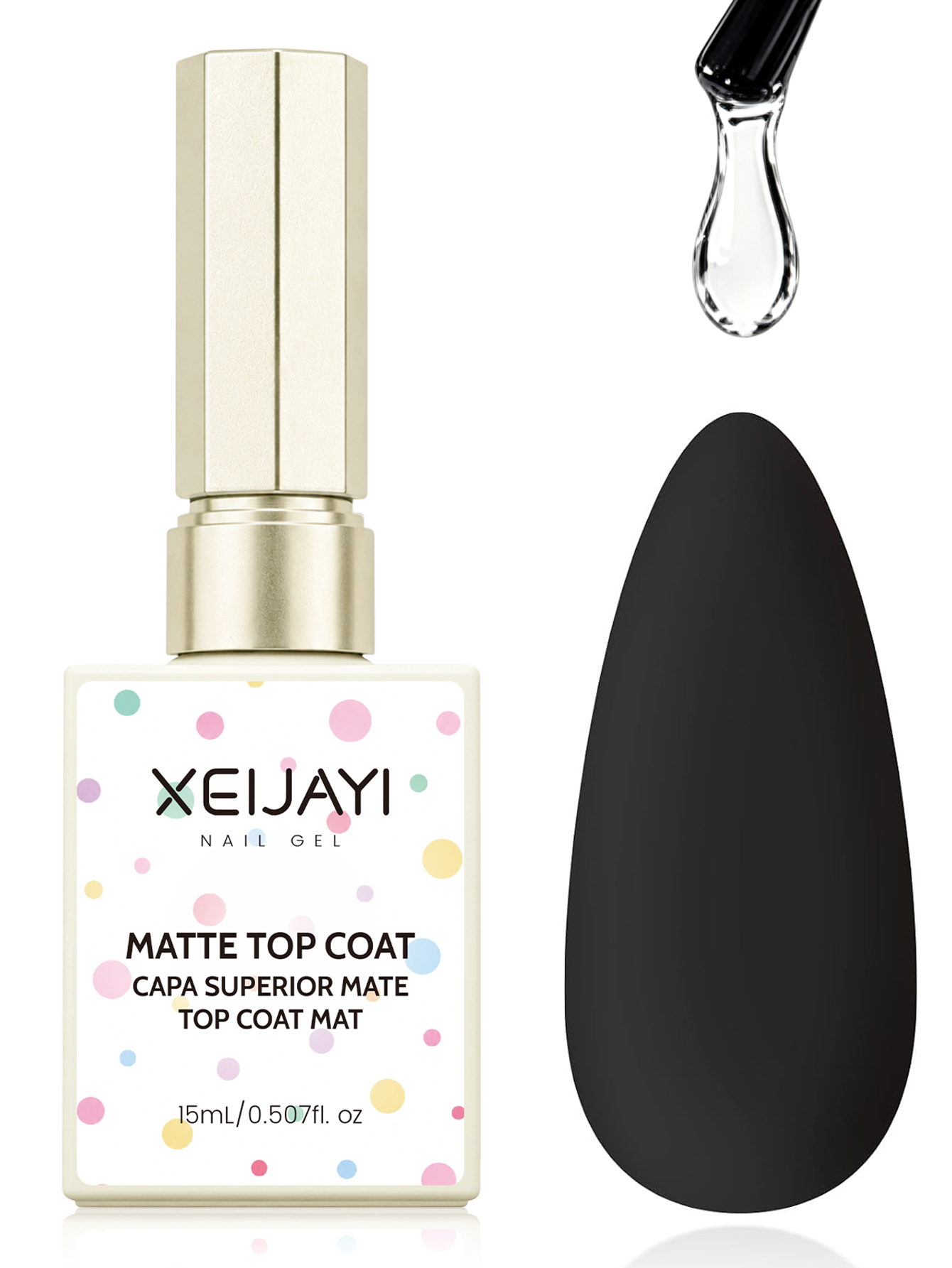 Gel Top Coat - 1Pc 15ml Matte Tap Coat For