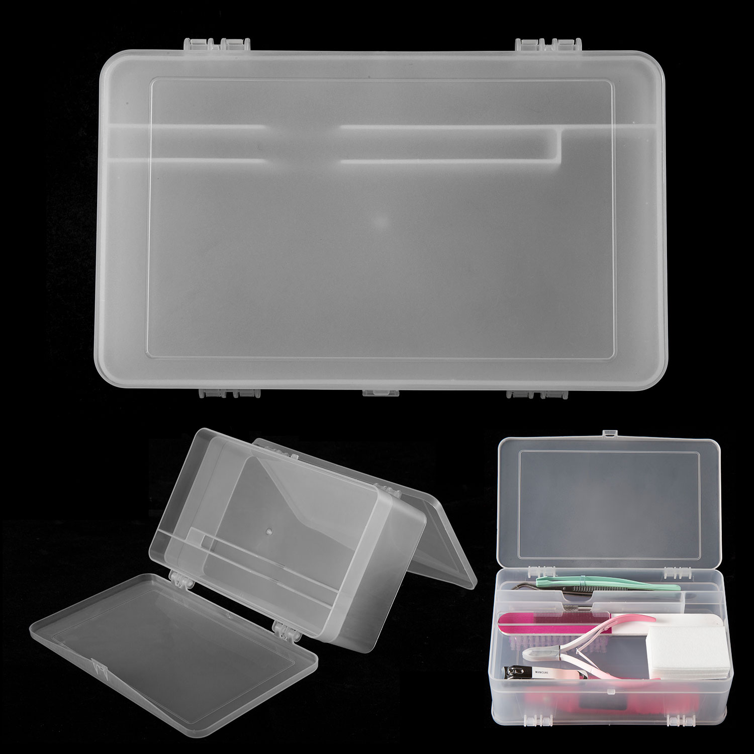 Dual-Open 2-Tier Super Capacit - Nail Art Sch 评论和价格