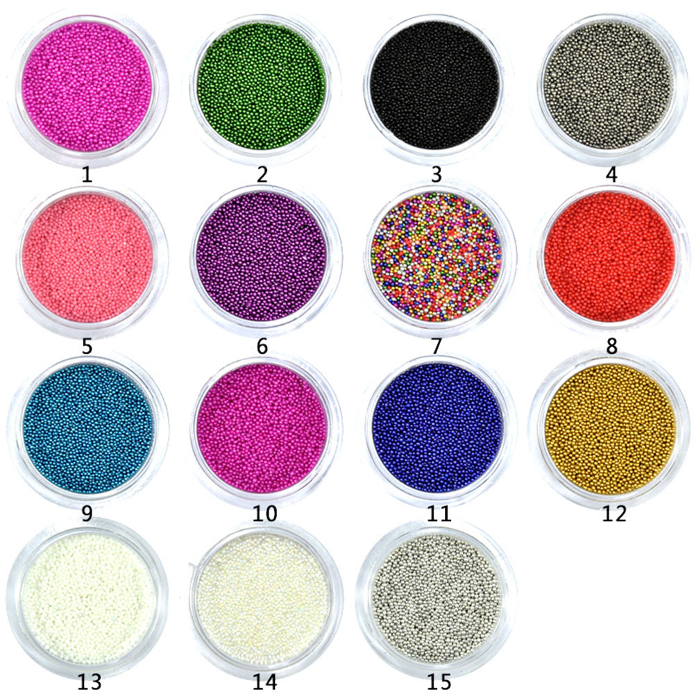 1 Bottle Caviar Nail Art Bead  - Nail Art Xmas 评论和价格