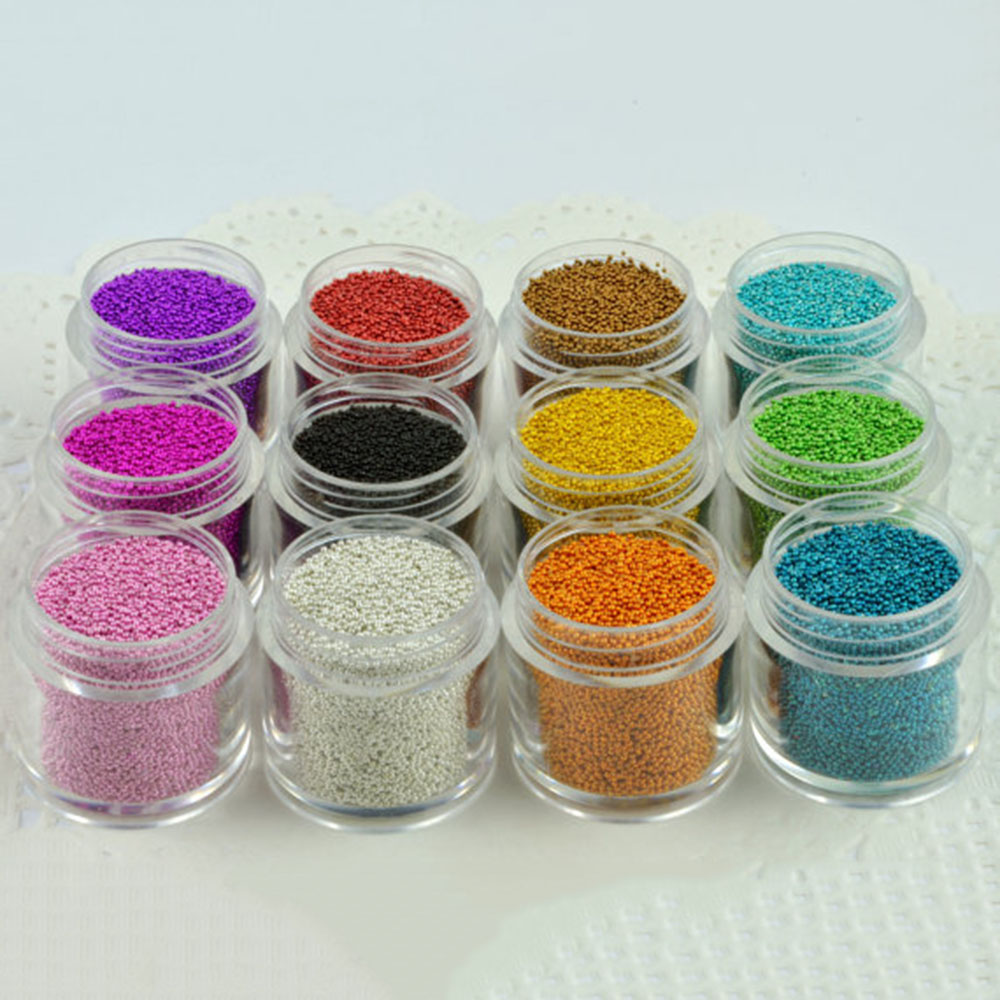 1 Bottle Caviar Nail Art Bead  - Nail Art Xmas 评论和价格