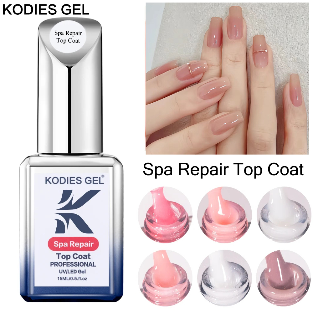 KODIES GEL Milky White Top Coa - Gel Top Coat 评论和价格