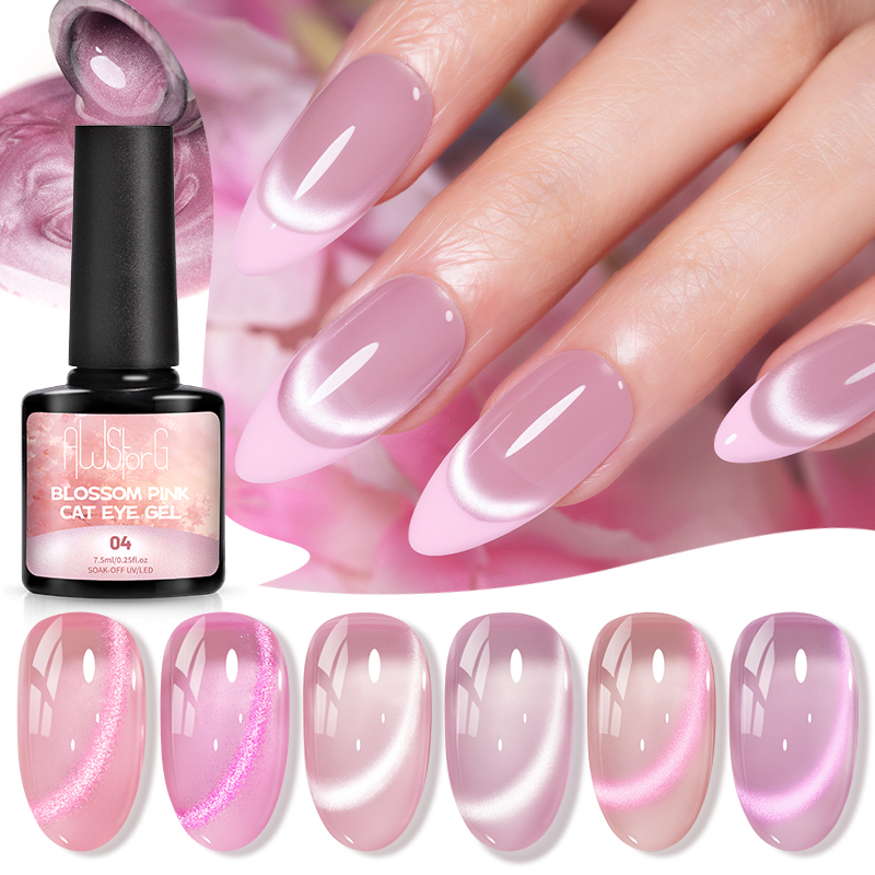 AWStorG 7.5ML Flash Pure Lust  - Nail Art Cat Eye Pink 评论和价格