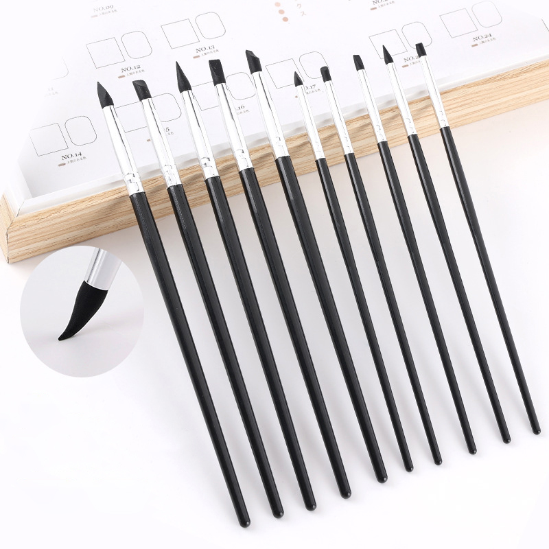 5Pcs Dental Silicone Brush Pen - Nail Art Sch 评论和价格