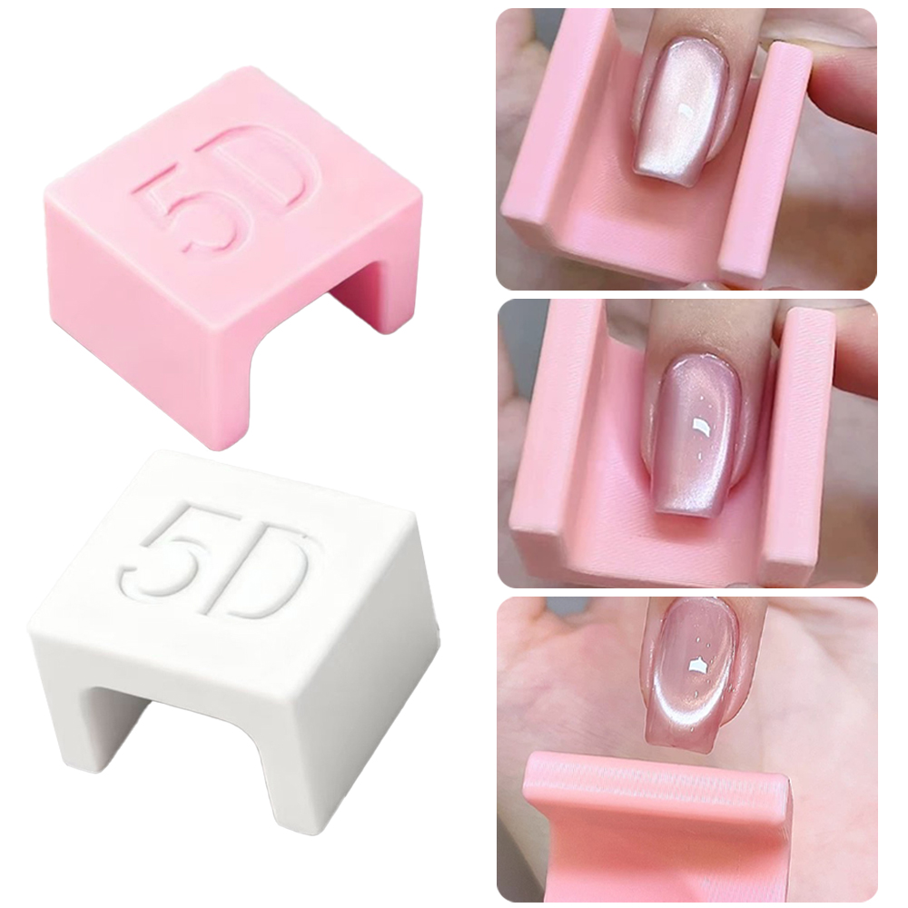 5D U-shaped French Cat Eye Nai - Nail Art Cat Eye Pink 评论和价格