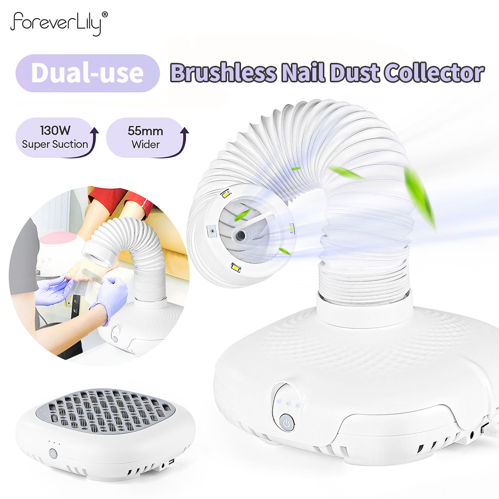 130W Double Use Nail Dust Coll - Nail Art Sch 评论和价格