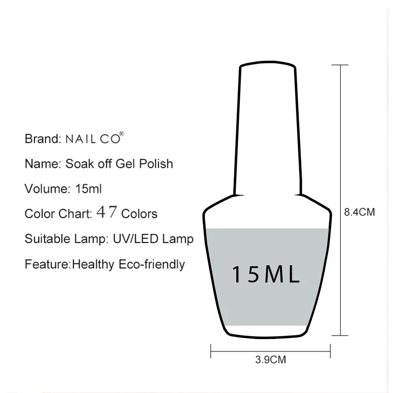 NAILCO 15ml Gel Nail Polish Re - Nail Art Natural Pink 评论和价格