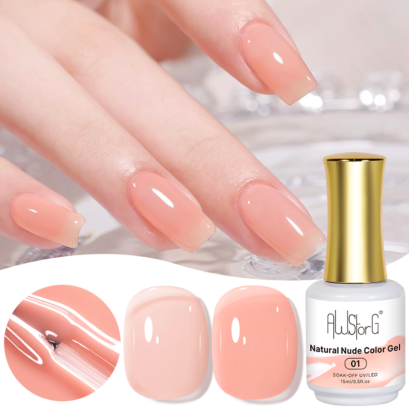 AWStorG 15ML Natural Nude Pink - Nail Art Natural Pink 评论和价格