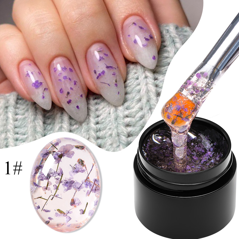 MEET ACROSS 5ml Pink Dried Flo - Nail Art Natural Pink 评论和价格