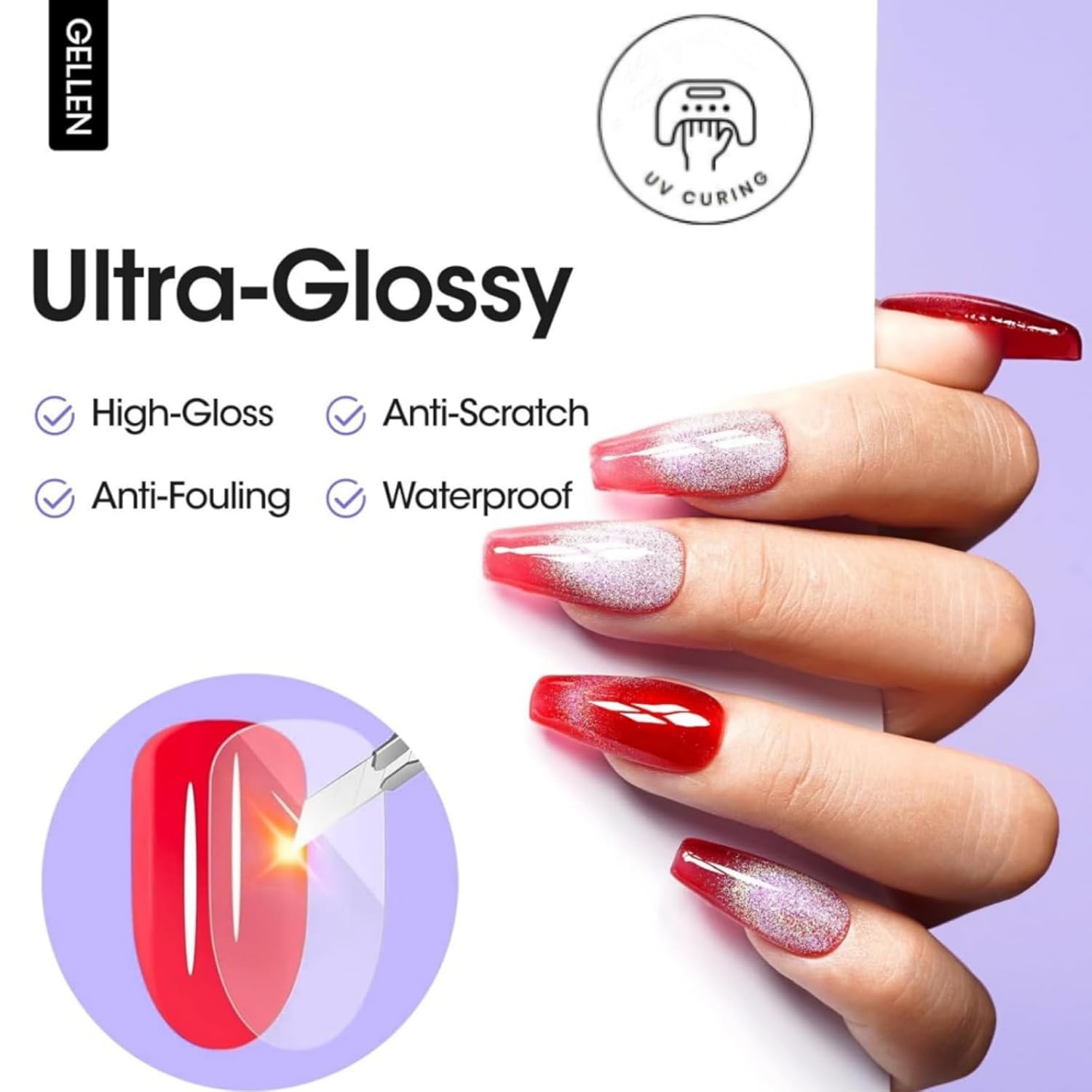 GELLEN Nail Gel Top Coat 18ML  - Gel Top Coat 评论和价格
