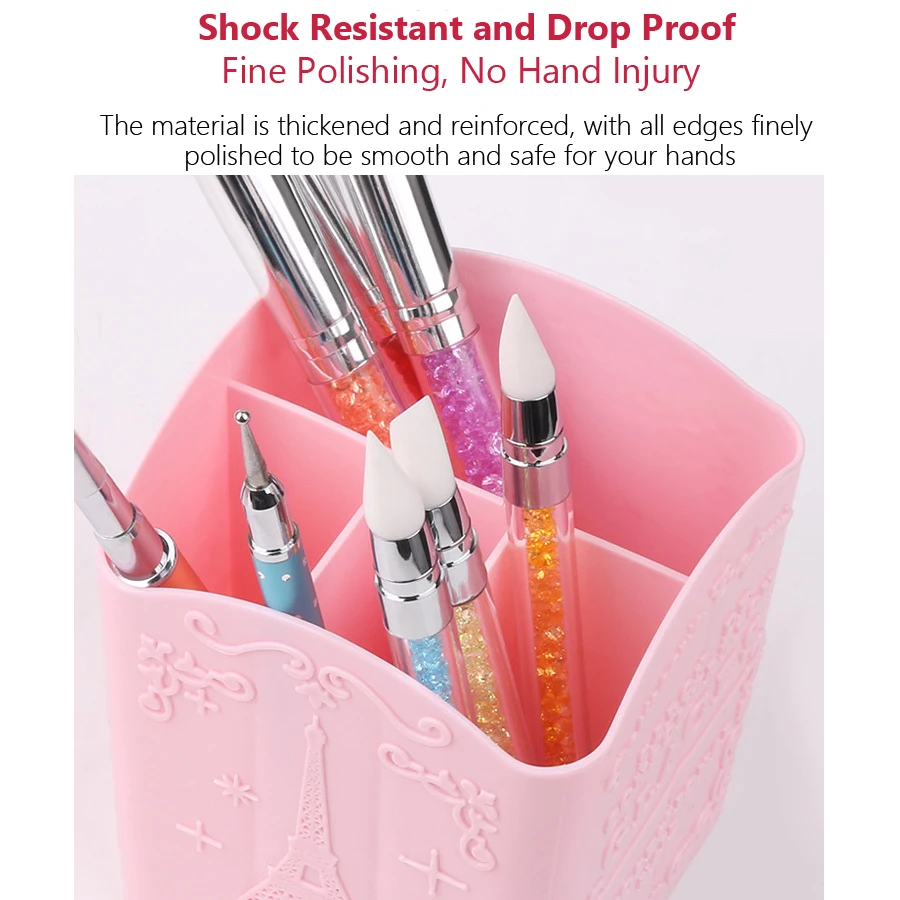 4-Compartment Nail Art Brush H - Nail Art Sch 评论和价格
