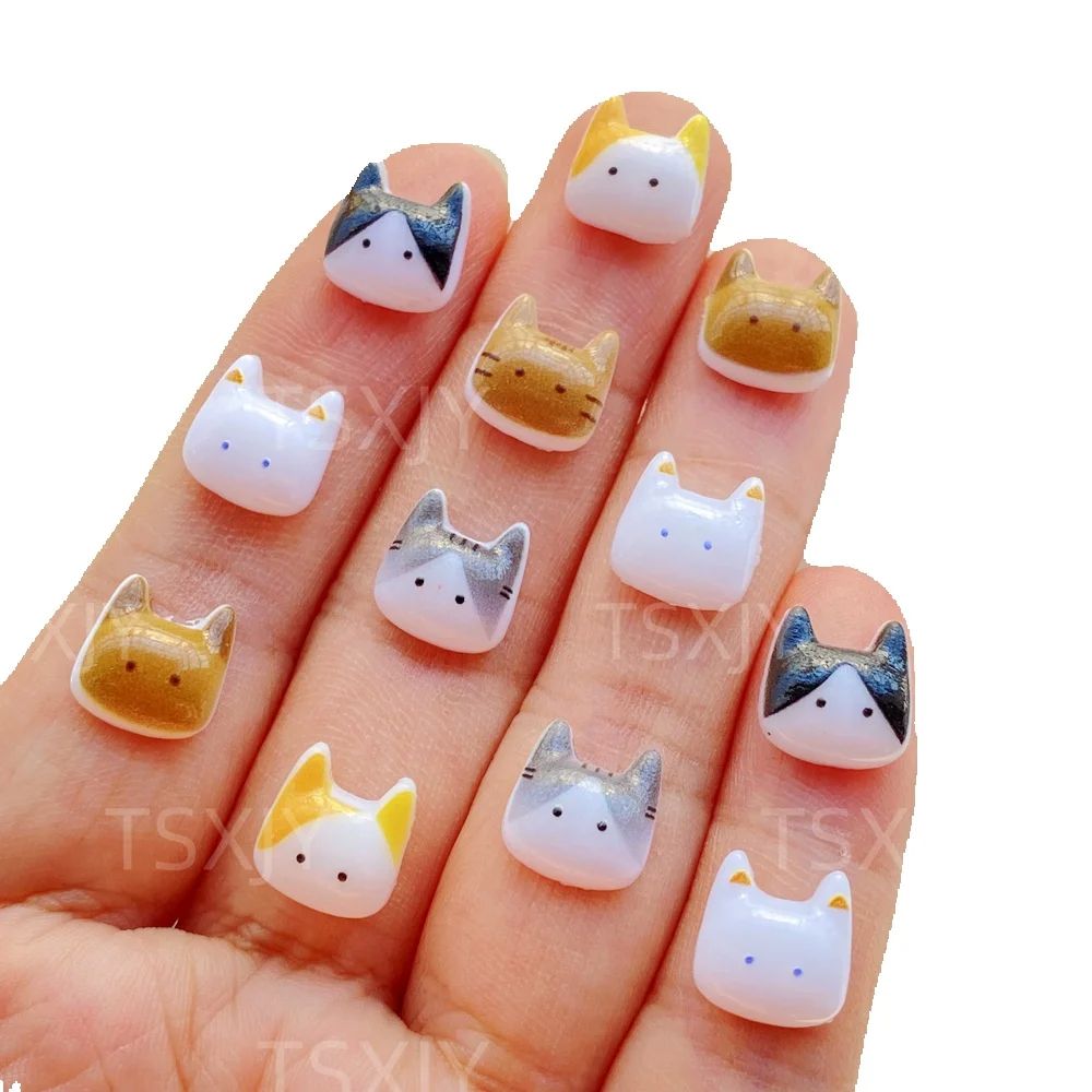 50pcs Cute Mini Cartoon Animal - Nail Art Xmas 评论和价格