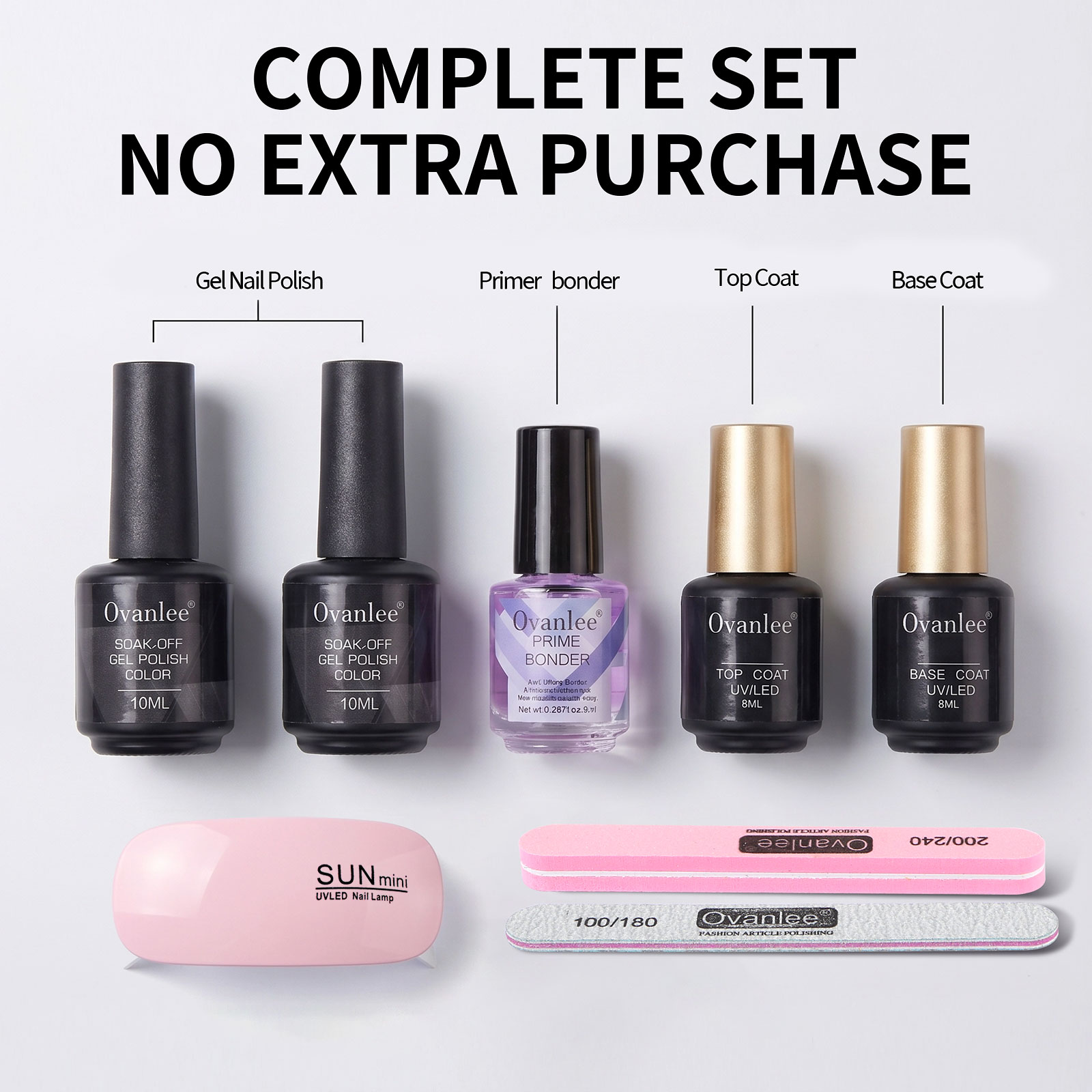 Gel Nail Polish Kit With UV Na - Gel Top Coat 评论和价格