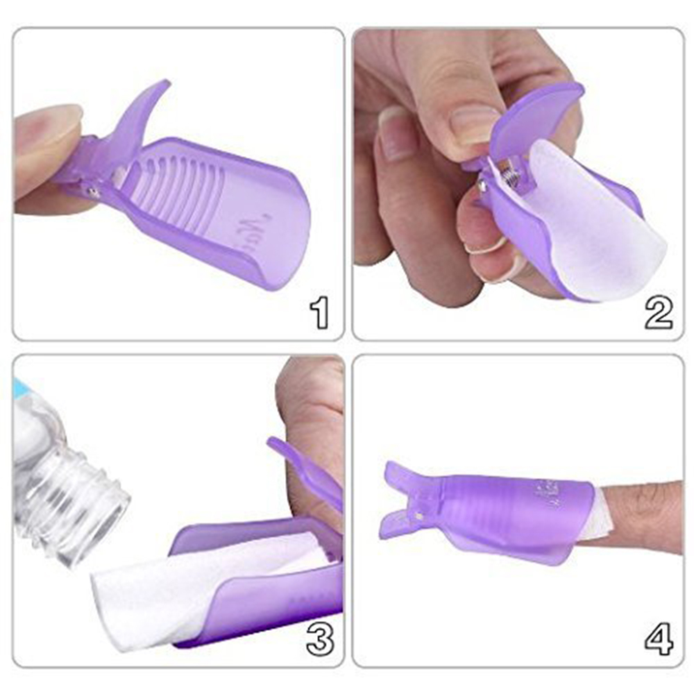 10Pcs Plastic Nail Art Soak Of - Nail Art Gel Polish 评论和价格