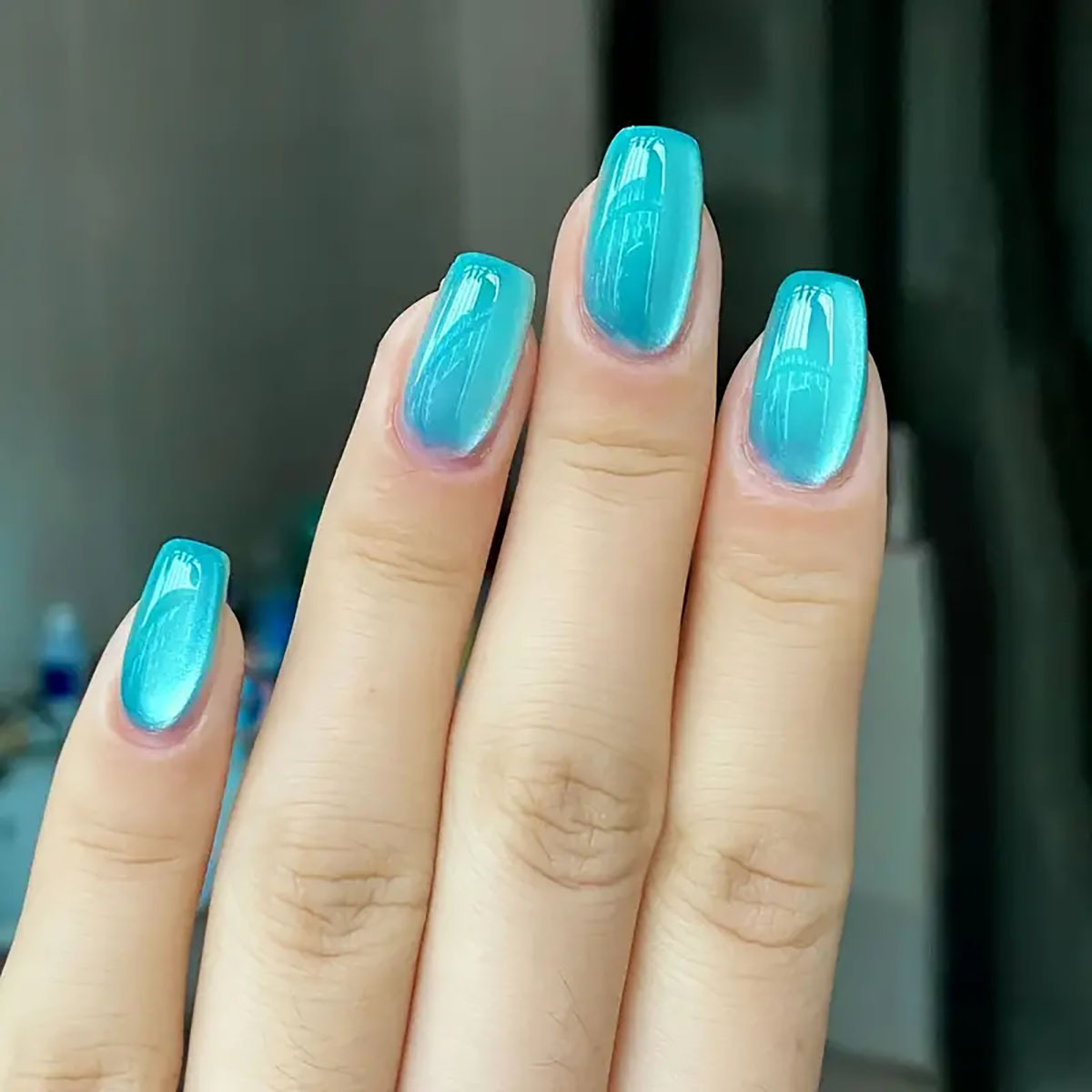 24pcs/30pcs short square balle - Nail Art Cat Eye Pink 评论和价格
