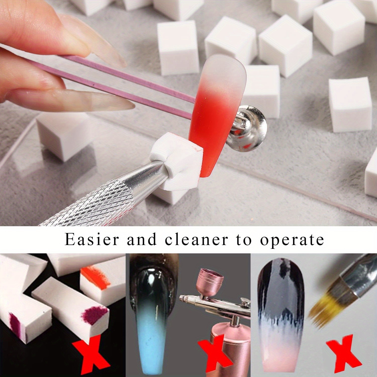 1/50/100Pcs Square Nail Art Sp - Nail Art Sch 评论和价格