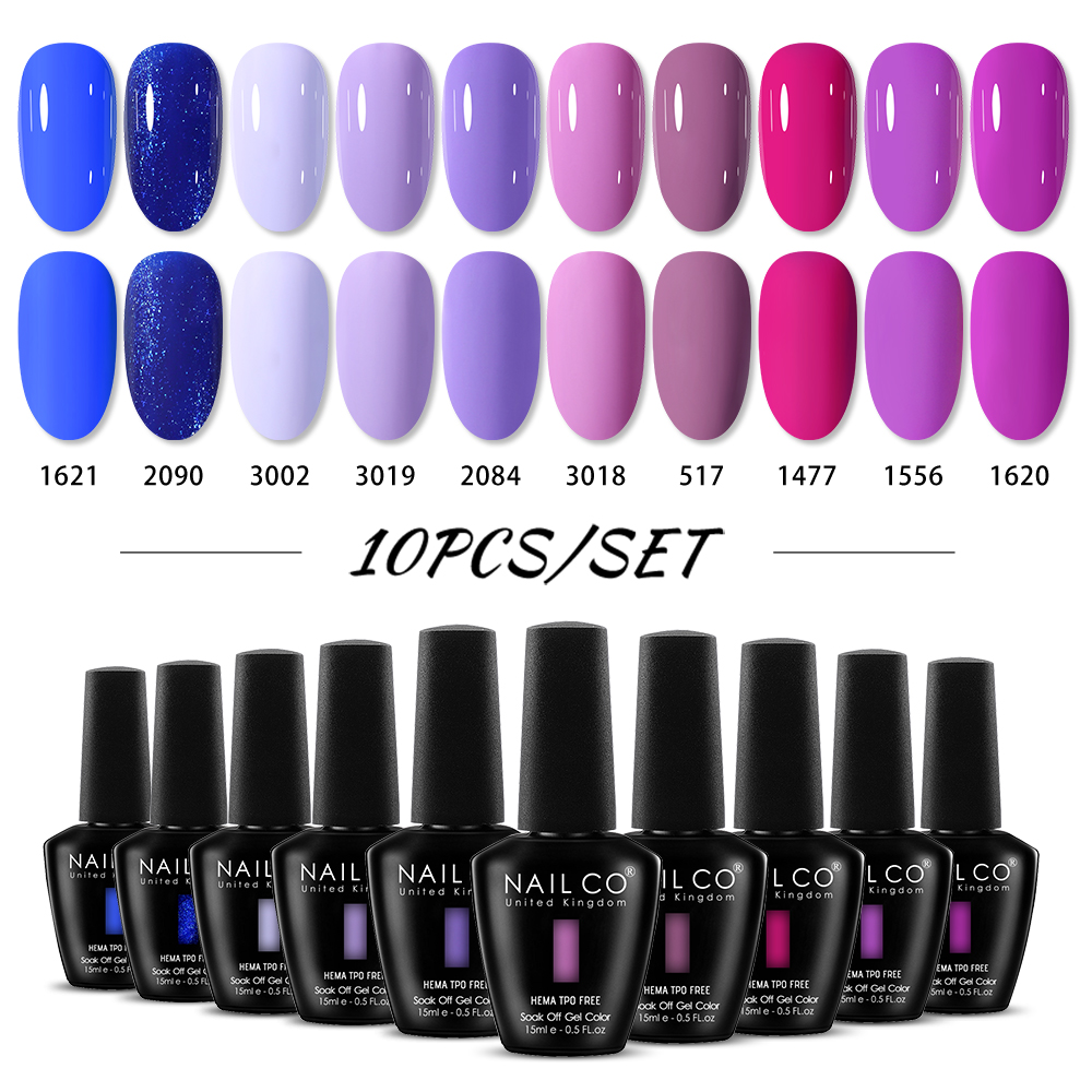 NAILCO 15ml 10pcs/Set HEMA TPO - Nail Art Natural Pink 评论和价格