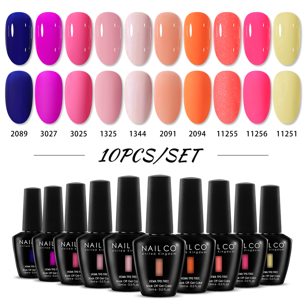 NAILCO 15ml 10pcs/Set HEMA TPO - Nail Art Natural Pink 评论和价格