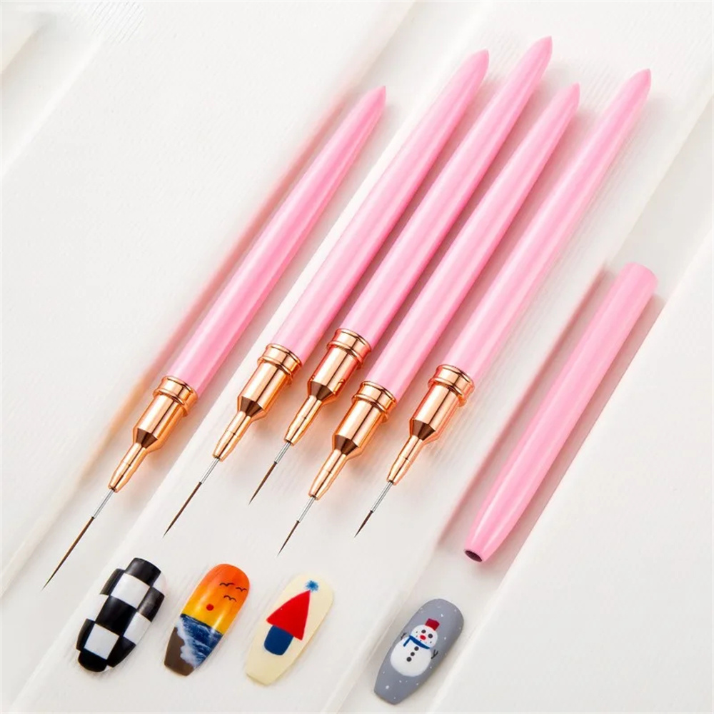 5pc/1set Nail Art Liner Brushe - Nail Art Sch 评论和价格