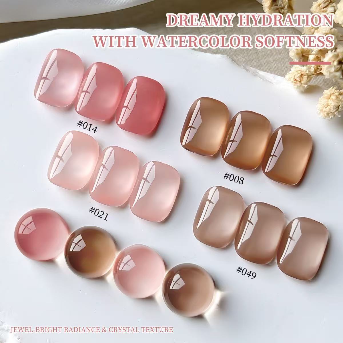 XEIJAYI 4 Colors Jelly Gel Nai - Nail Art Natural Pink 评论和价格