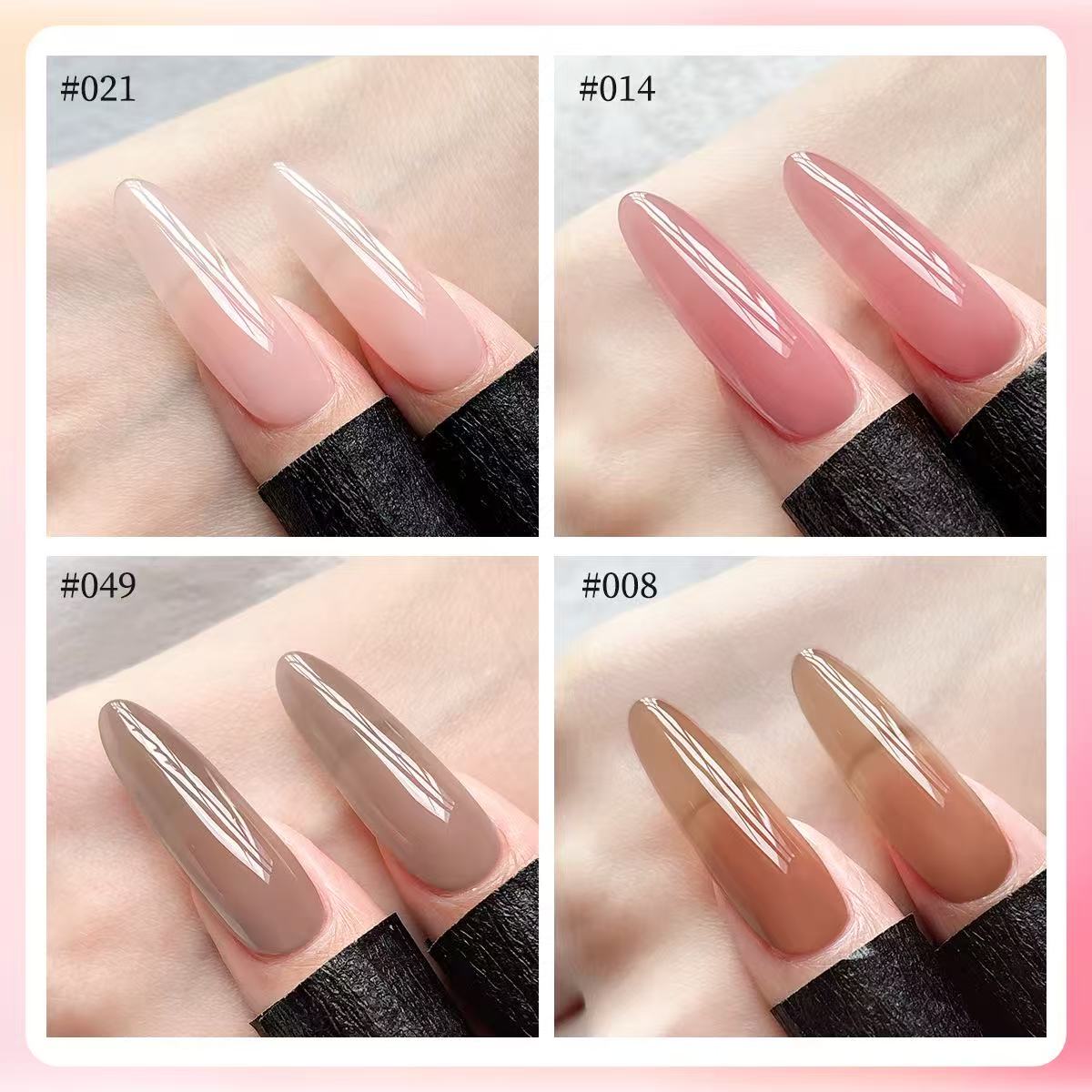 XEIJAYI 4 Colors Jelly Gel Nai - Nail Art Natural Pink 评论和价格