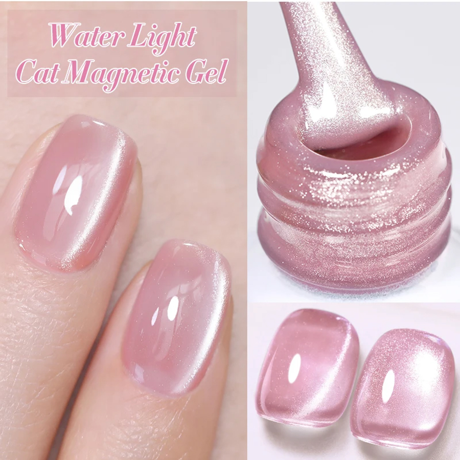 TC 1Pcs Summer New Pink Peach  - Nail Art Cat Eye Pink 评论和价格
