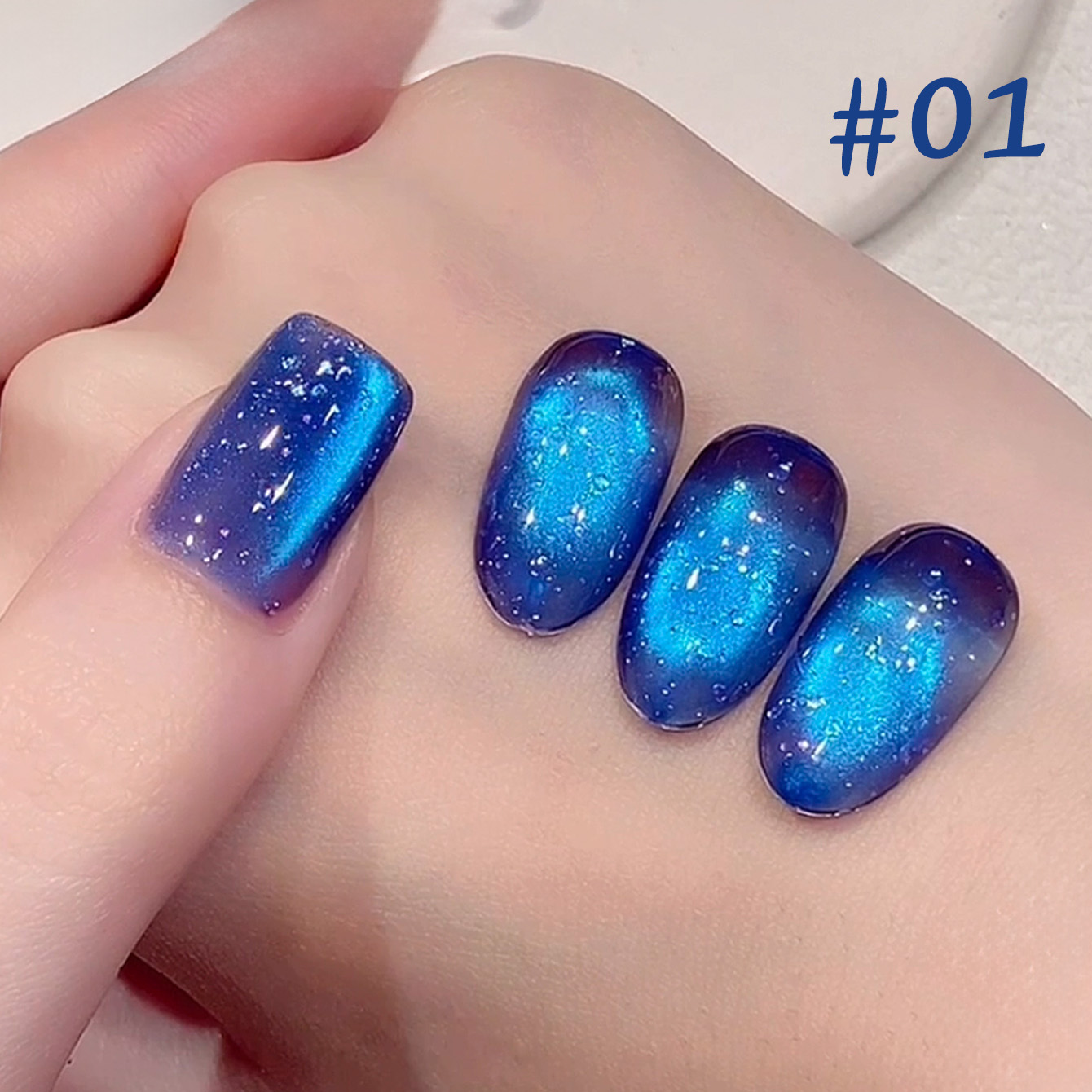 TC 1Pcs Summer New Pink Peach  - Nail Art Cat Eye Pink 评论和价格