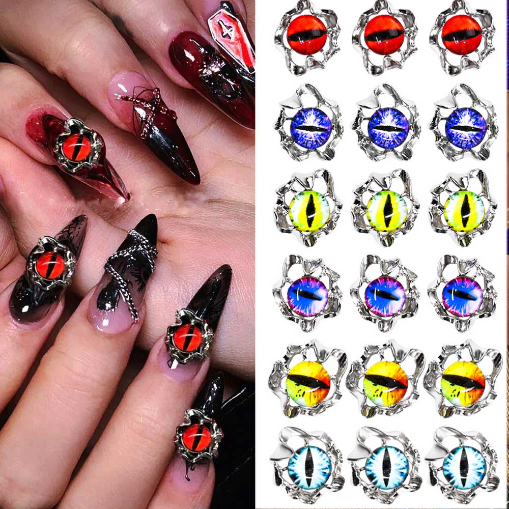 Aolly Y2K Devil Eye Nail Charm - Nail Art Xmas 评论和价格