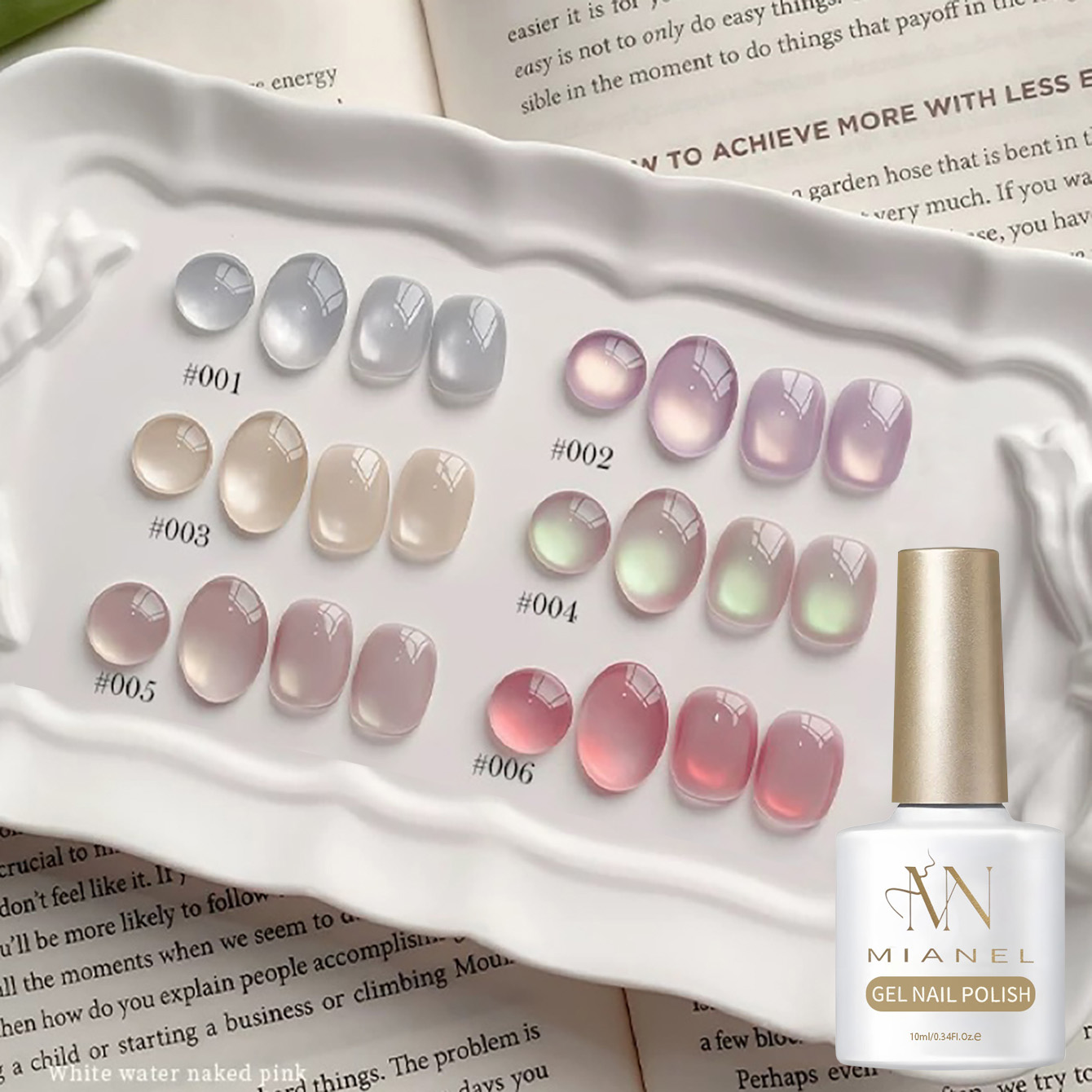 MIANEL 10ML Candy Glass Bead C - Nail Art Cat Eye Pink 评论和价格