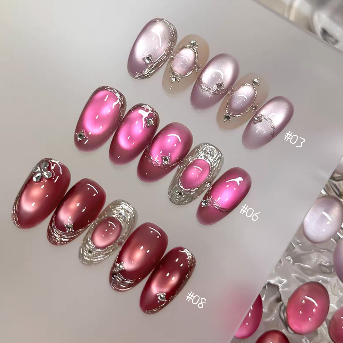 1pcs TC 2026 Summer Popular Ic - Nail Art Cat Eye Pink 评论和价格
