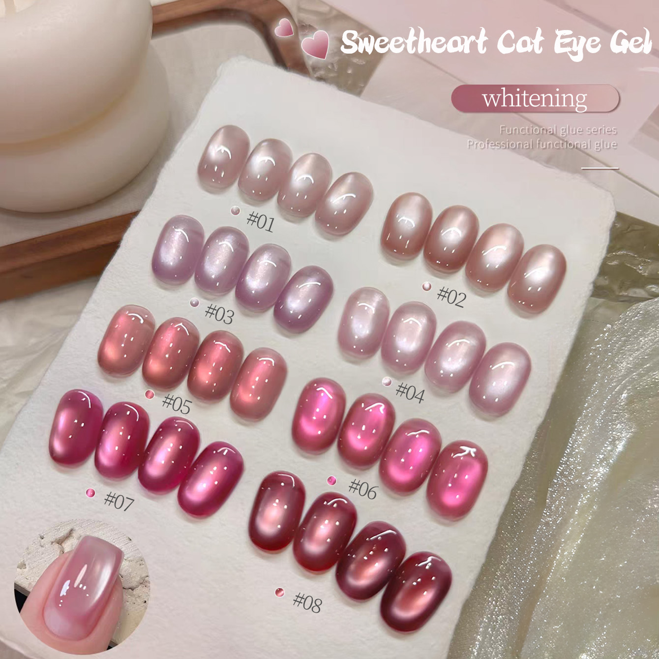1pcs TC 2026 Summer Popular Ic - Nail Art Cat Eye Pink 评论和价格