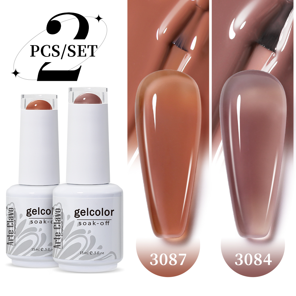 Arte Clavo 2Pcs/Set 15ml Jelly - Nail Art Natural Pink 评论和价格