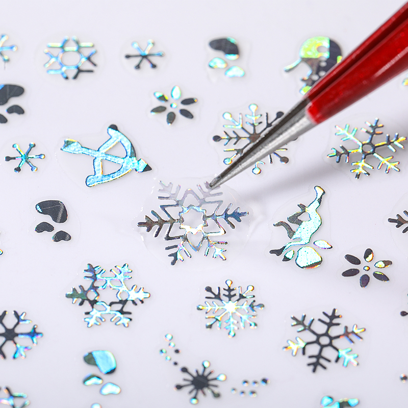 Holographics Silver Snowflakes - Nail Art Xmas 评论和价格