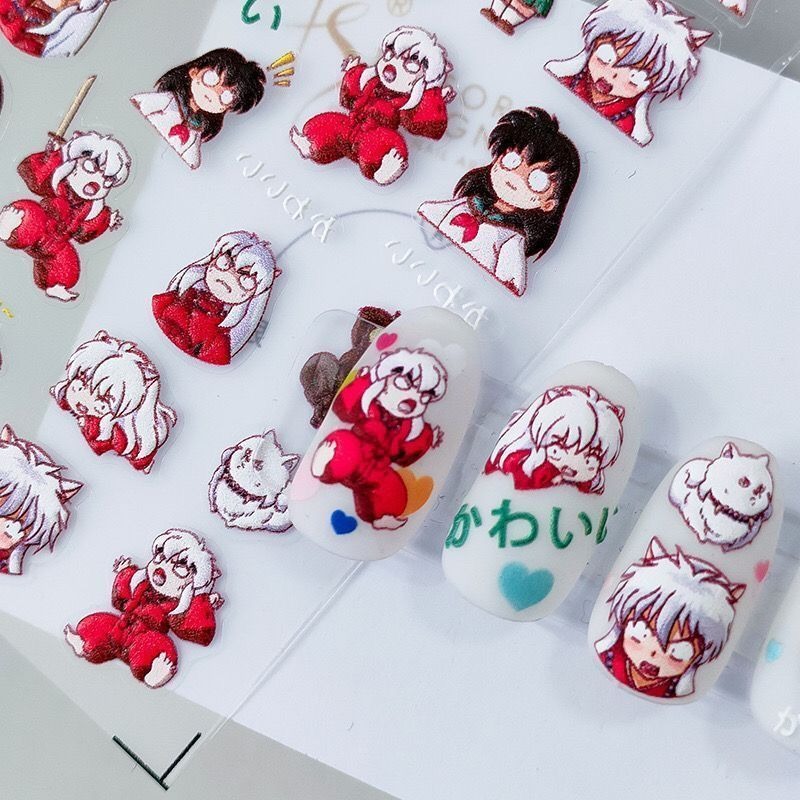 Inuyasha Relief Nail Stickers  - Nail Art One Piece 评论和价格