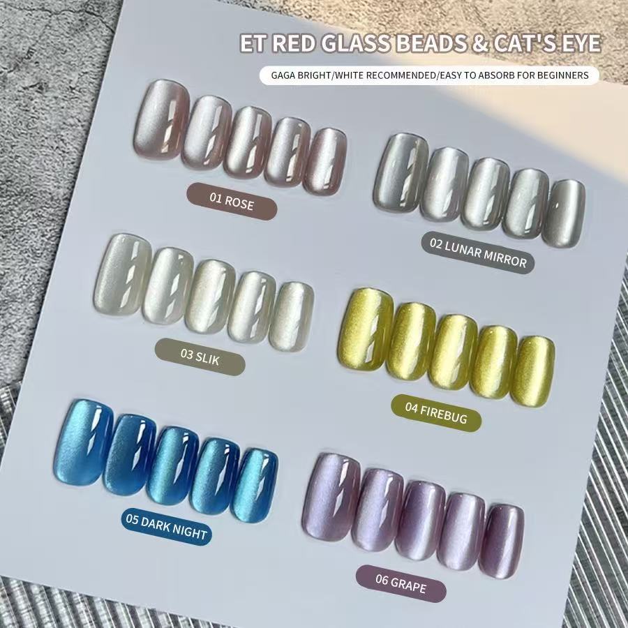 XEIJAYI 10ml Glass Bead Cat Ey - Nail Art Cat Eye Pink 评论和价格