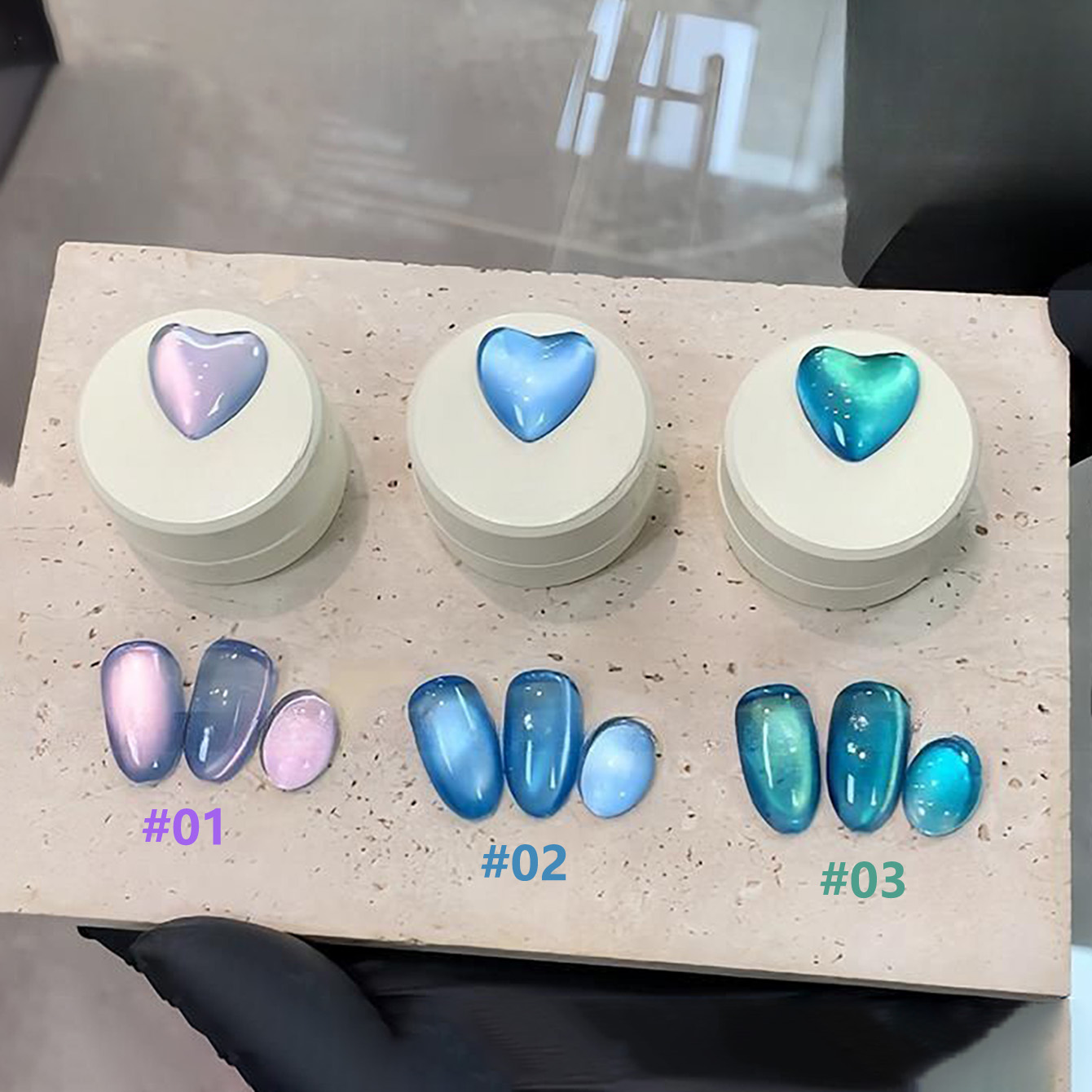 1pcs SHAKA Sea Fantasy Cat Eye - Nail Art Emerald Blue 评论和价格