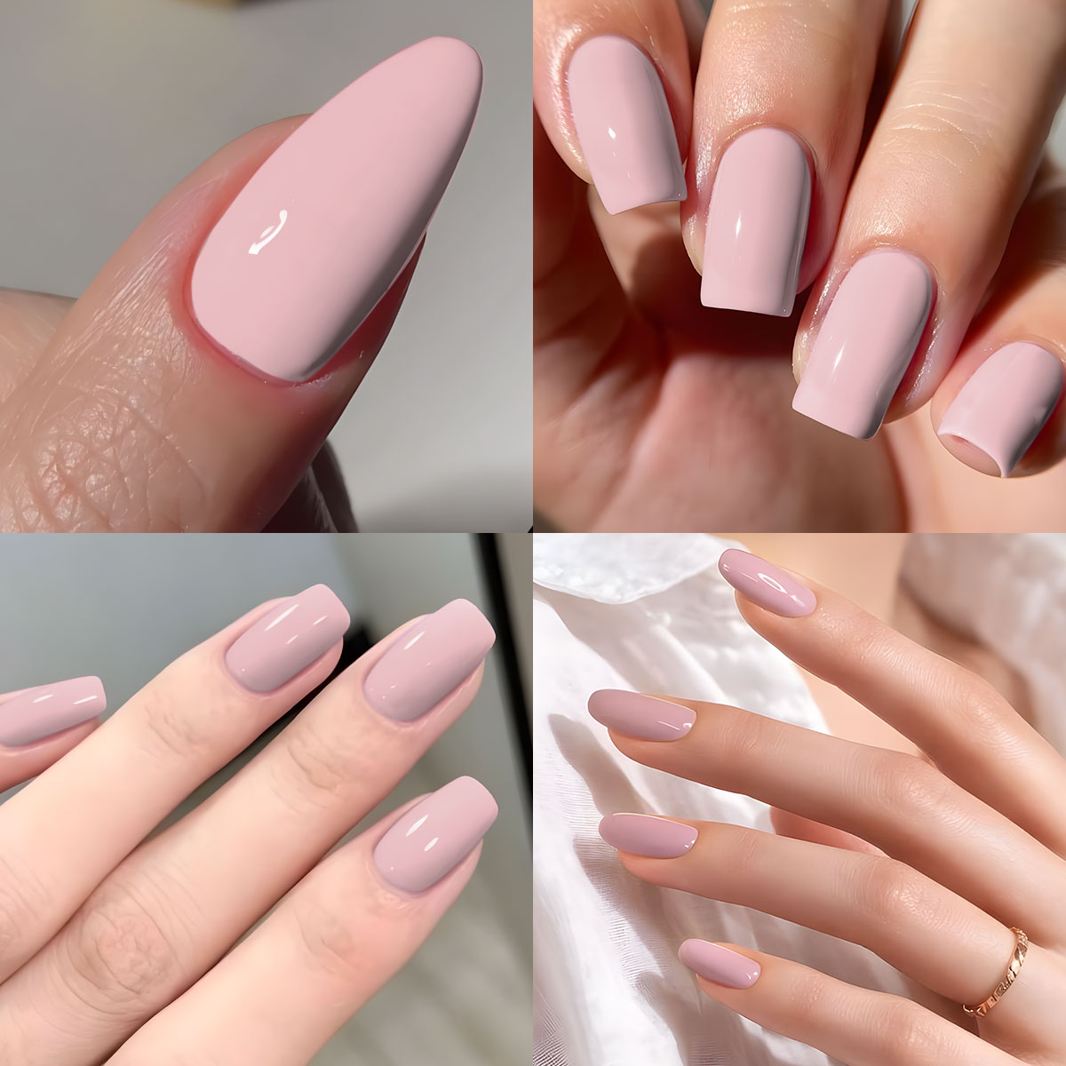 VOKY four-piece nude pink crea - Nail Art Natural Pink 评论和价格